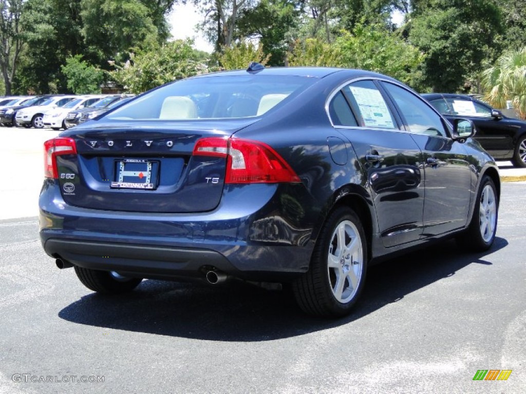 2012 S60 T5 - Caspian Blue Metallic / Soft Beige photo #14