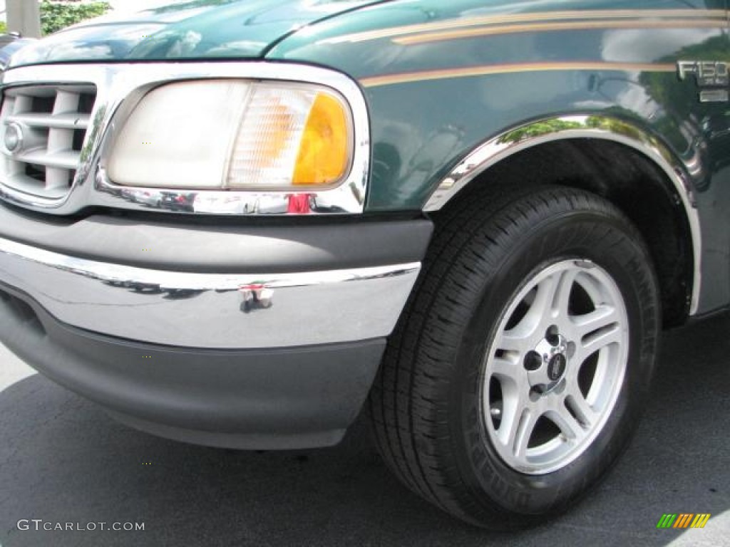 1999 F150 XL Extended Cab - Woodland Green Metallic / Medium Prairie Tan photo #4
