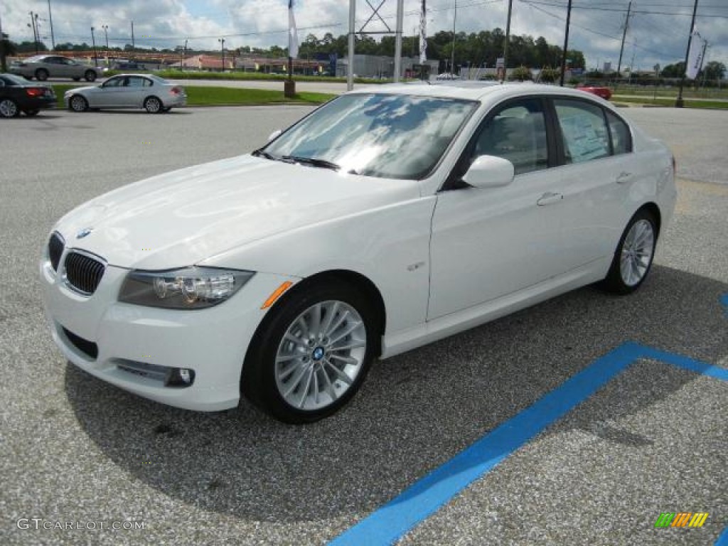 2011 3 Series 335d Sedan - Alpine White / Oyster/Black Dakota Leather photo #4