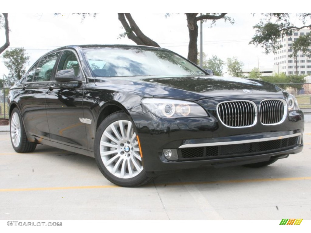 2012 7 Series 750Li Sedan - Black Sapphire Metallic / Oyster/Black photo #1