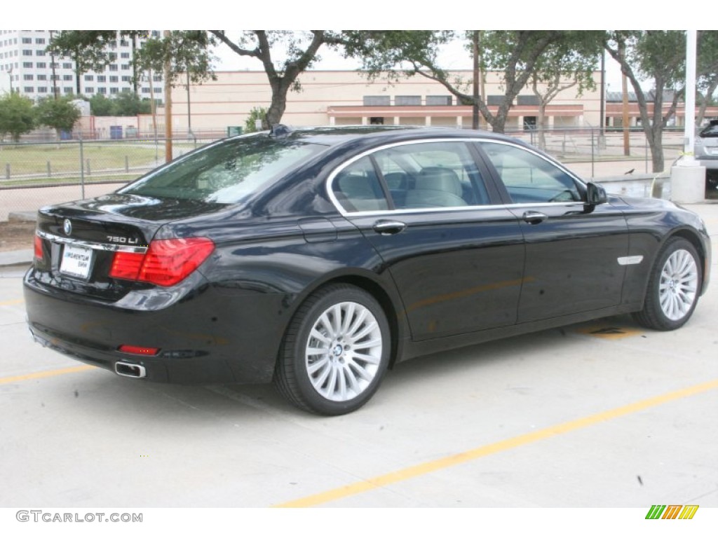 2012 7 Series 750Li Sedan - Black Sapphire Metallic / Oyster/Black photo #3