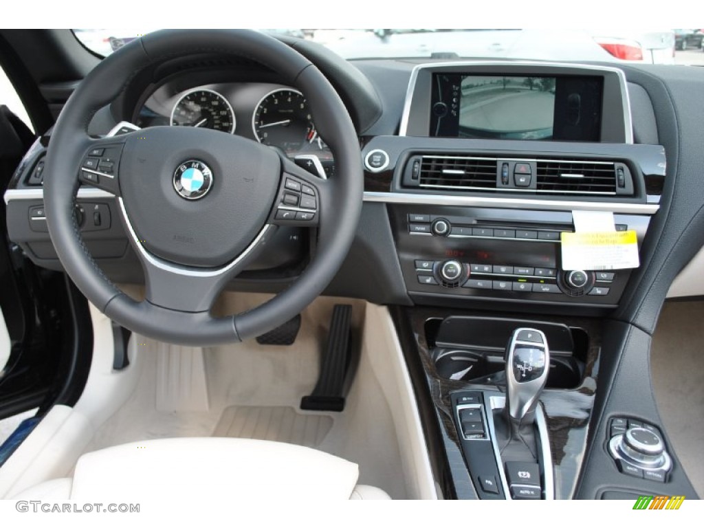 2012 BMW 6 Series 650i Convertible Ivory White Nappa Leather Dashboard Photo #52394355