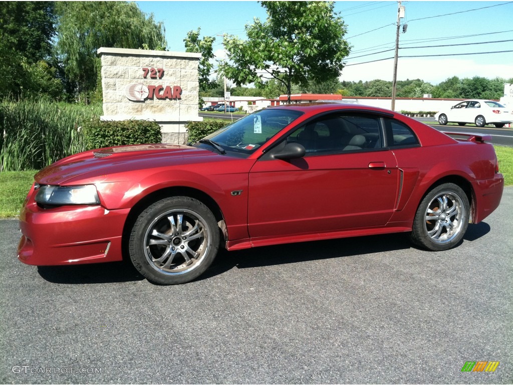 2001 Mustang GT Coupe - Laser Red Metallic / Medium Parchment photo #1