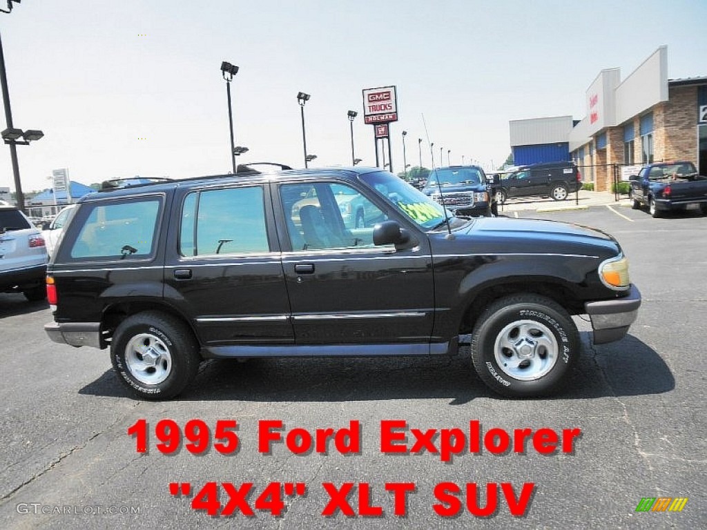 1995 Explorer XLT 4x4 - Black / Light Flint photo #1