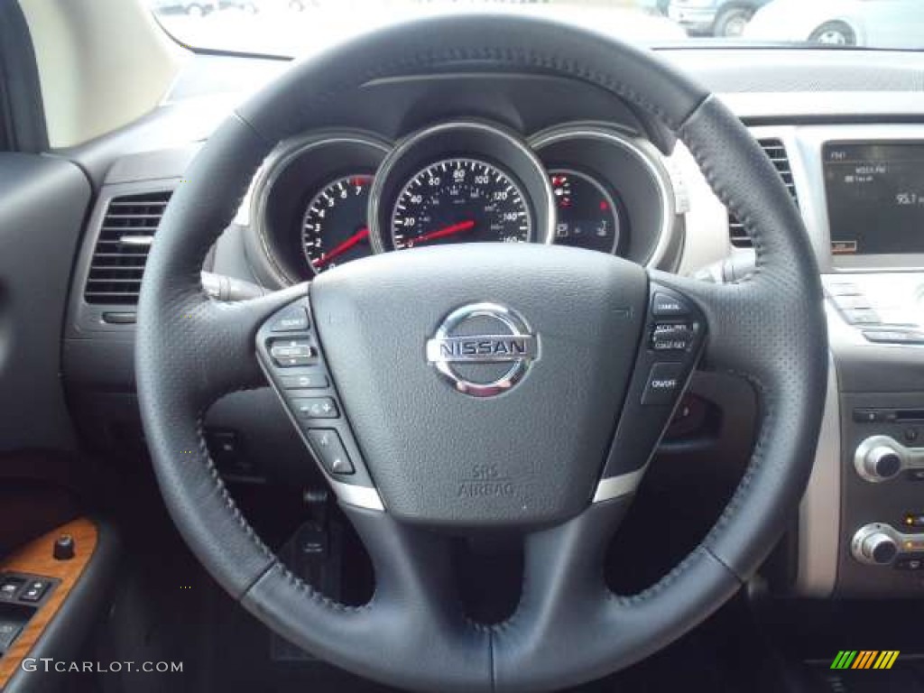 2011 Nissan Murano CrossCabriolet AWD Black Steering Wheel Photo #52397256