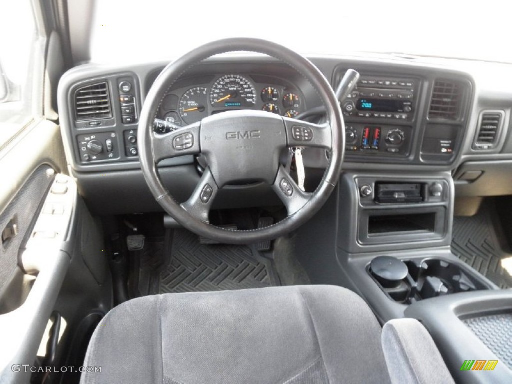 2003 GMC Sierra 1500 SLE Extended Cab 4x4 Dark Pewter Dashboard Photo #52398078