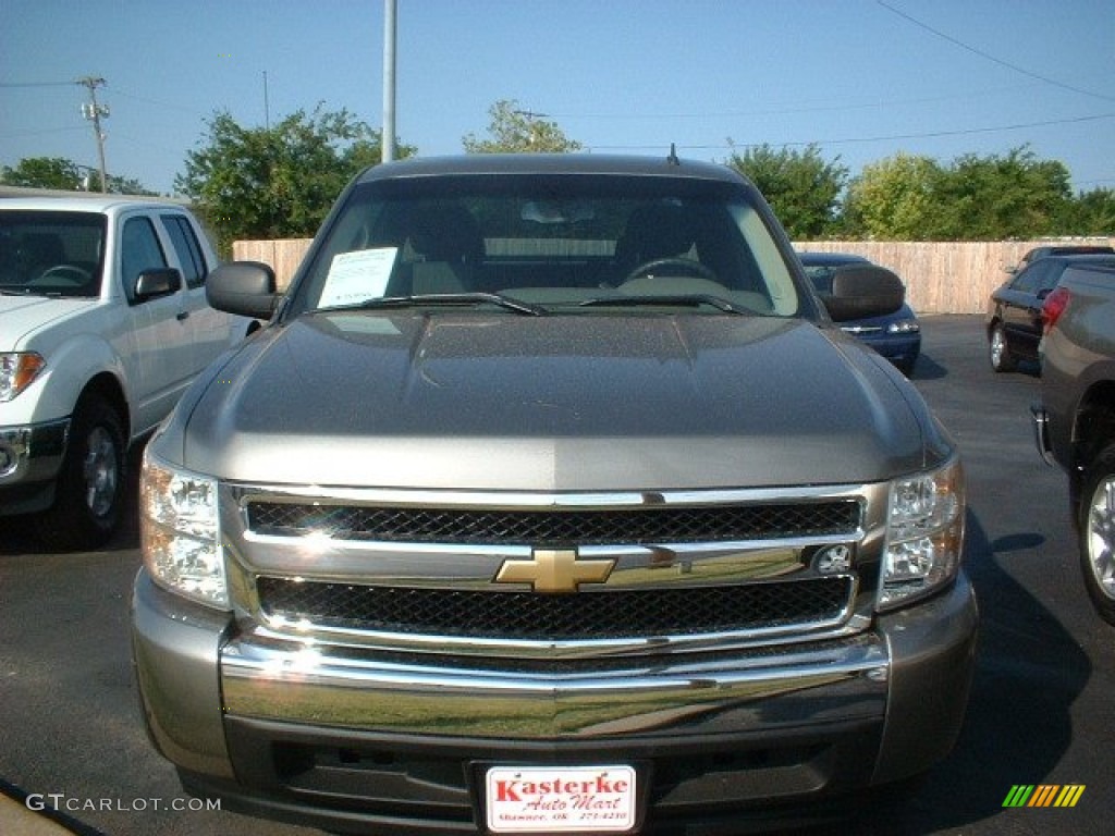 2008 Silverado 1500 Work Truck Extended Cab - Graystone Metallic / Dark Titanium photo #2