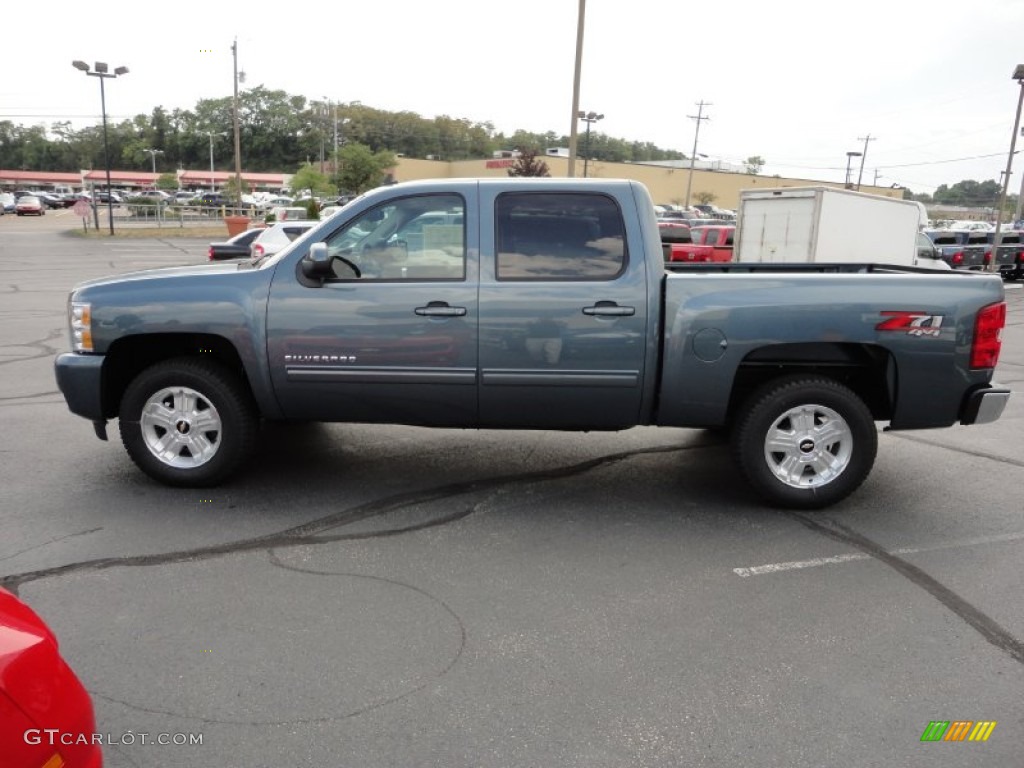 2011 Silverado 1500 LT Crew Cab 4x4 - Blue Granite Metallic / Ebony photo #4