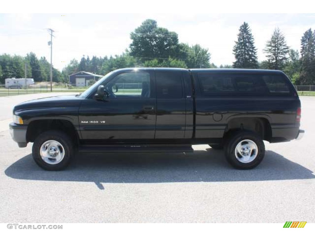 2001 Ram 1500 SLT Club Cab 4x4 - Black / Agate photo #8