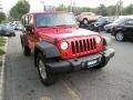 2008 Flame Red Jeep Wrangler Unlimited X 4x4  photo #3