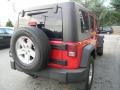 2008 Flame Red Jeep Wrangler Unlimited X 4x4  photo #7