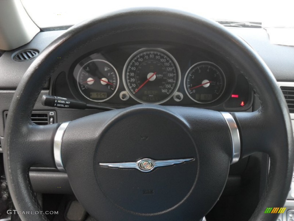 2005 Chrysler Crossfire Coupe Dark Slate Grey Steering Wheel Photo #52403451