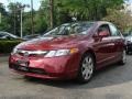 2008 Tango Red Pearl Honda Civic LX Sedan  photo #4