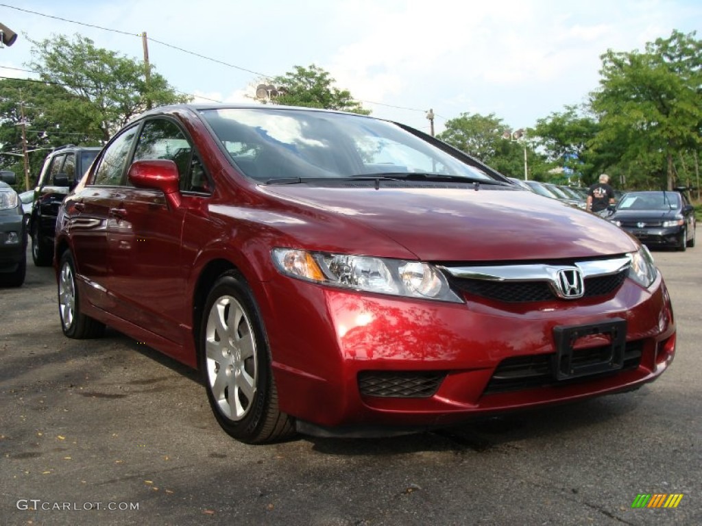 Tango Red Pearl 2011 Honda Civic LX Sedan Exterior Photo #52405194