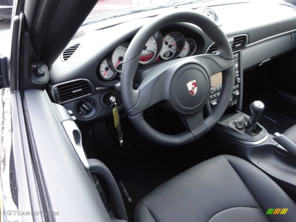 2011 Porsche 911 Carrera S Coupe Black Steering Wheel Photo #52405233
