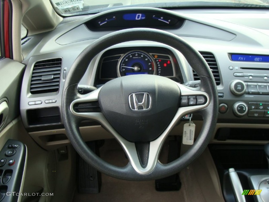 2011 Honda Civic LX Sedan Beige Dashboard Photo #52405395