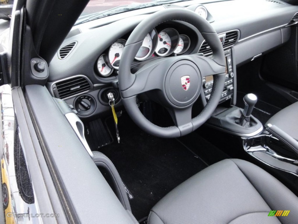 2011 Porsche 911 Carrera 4S Cabriolet Black Dashboard Photo #52405743