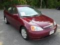 2002 Radiant Ruby Red Pearl Honda Civic EX Sedan  photo #5