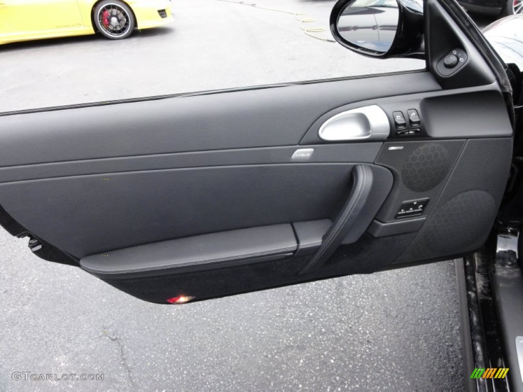 2011 Porsche 911 Carrera 4S Cabriolet Black Door Panel Photo #52405773
