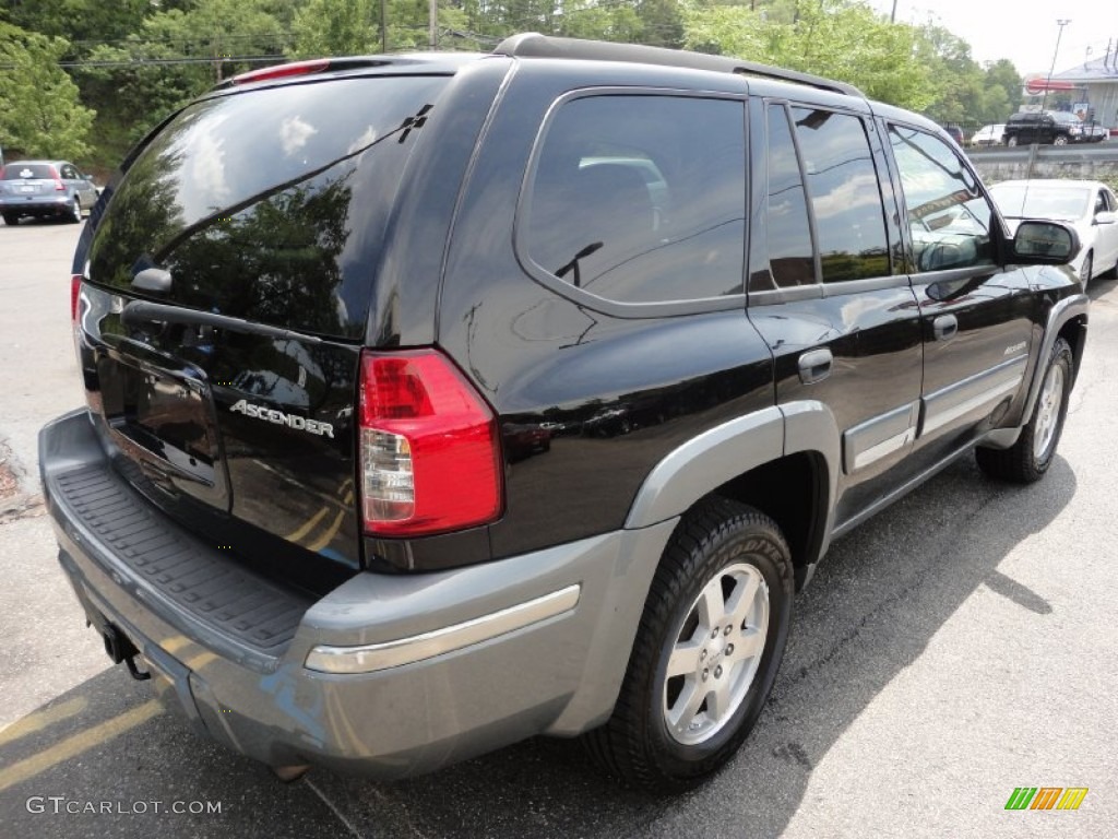 2008 Ascender S 4x4 - Onyx Black / Gray photo #4