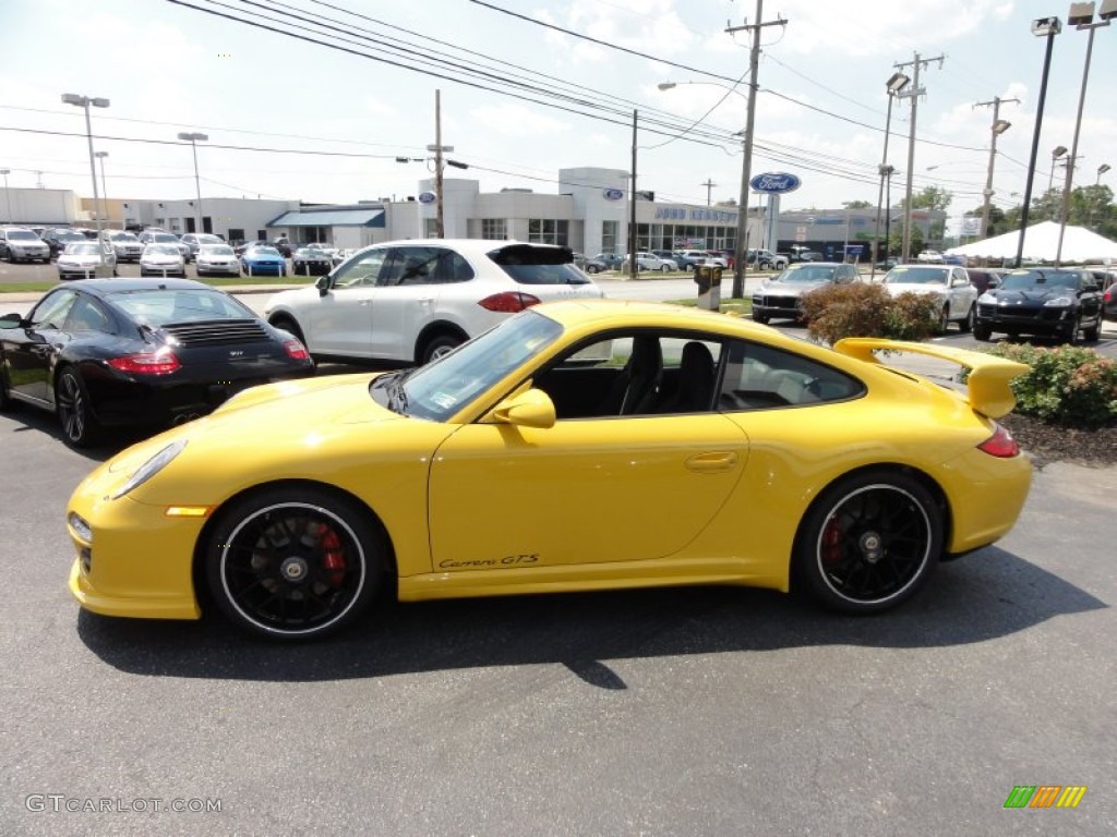 Speed Yellow 2012 Porsche 911 Carrera GTS Coupe Exterior Photo #52408896