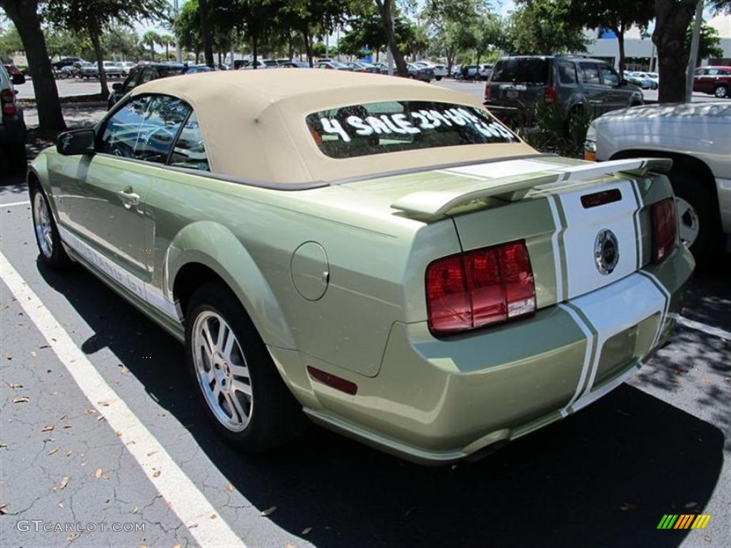 2006 Mustang GT Premium Convertible - Legend Lime Metallic / Light Parchment photo #3