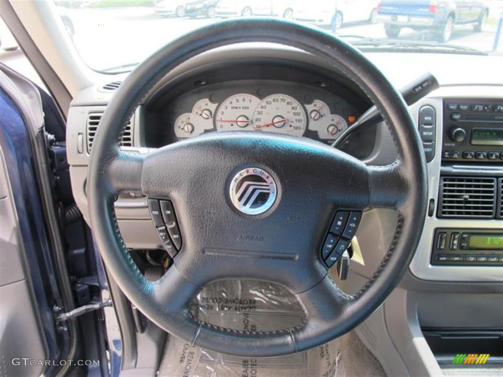 2003 Mercury Mountaineer Convenience AWD Dark Graphite Steering Wheel Photo #52409733