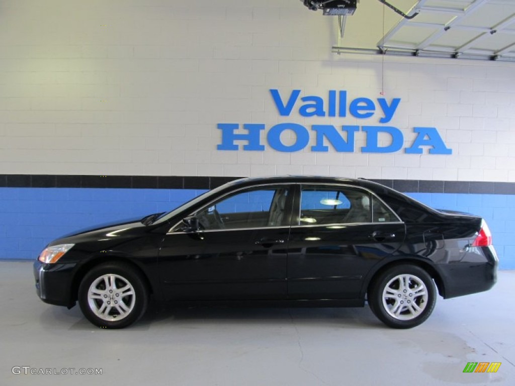 2006 Accord EX-L Sedan - Nighthawk Black Pearl / Ivory photo #2