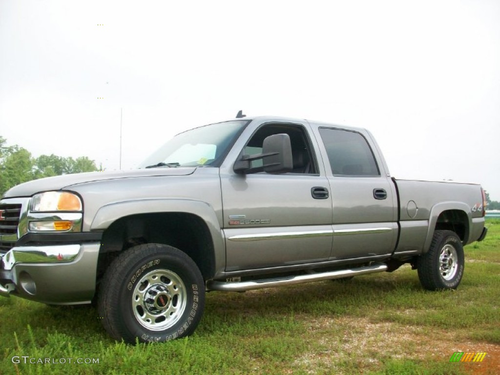 2006 Sierra 2500HD SLT Crew Cab 4x4 - Steel Gray Metallic / Dark Pewter photo #3