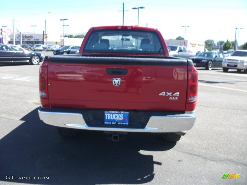 2006 Ram 1500 SLT Quad Cab 4x4 - Flame Red / Medium Slate Gray photo #4