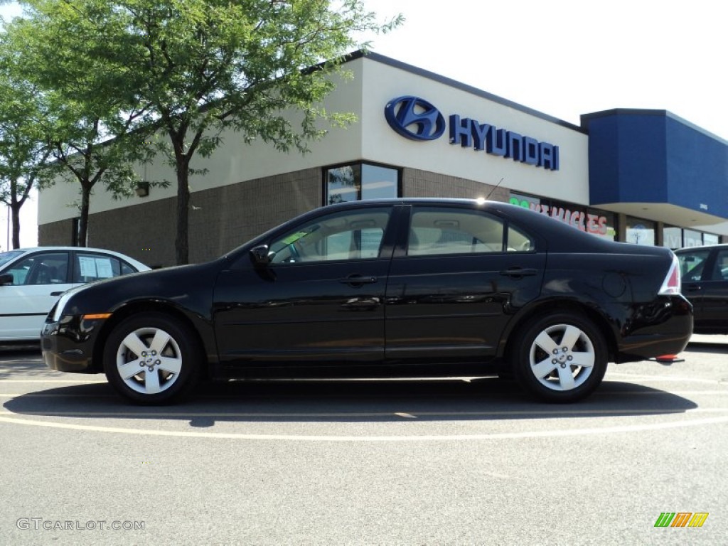 2008 Fusion SE V6 AWD - Black Ebony / Camel photo #6