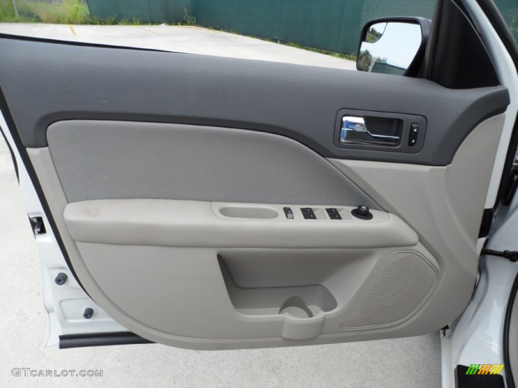 2012 Ford Fusion S Medium Light Stone Door Panel Photo #52420179