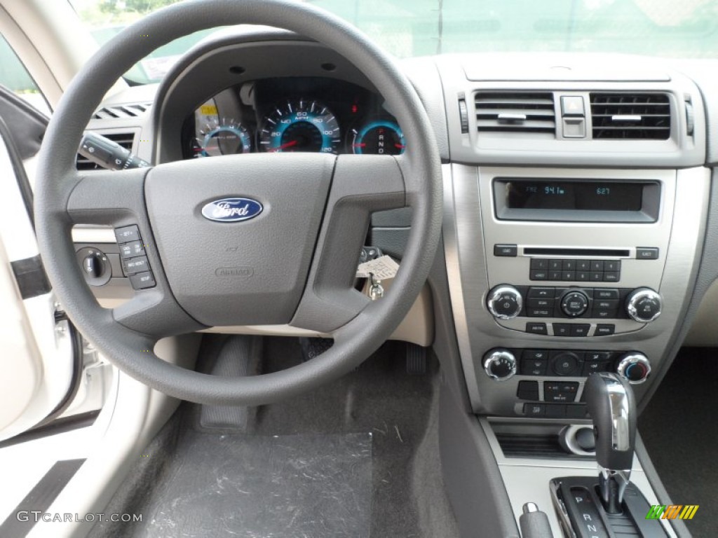 2012 Ford Fusion S Medium Light Stone Dashboard Photo #52420230