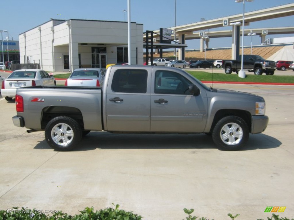 2007 Silverado 1500 LT Crew Cab - Graystone Metallic / Ebony Black photo #6