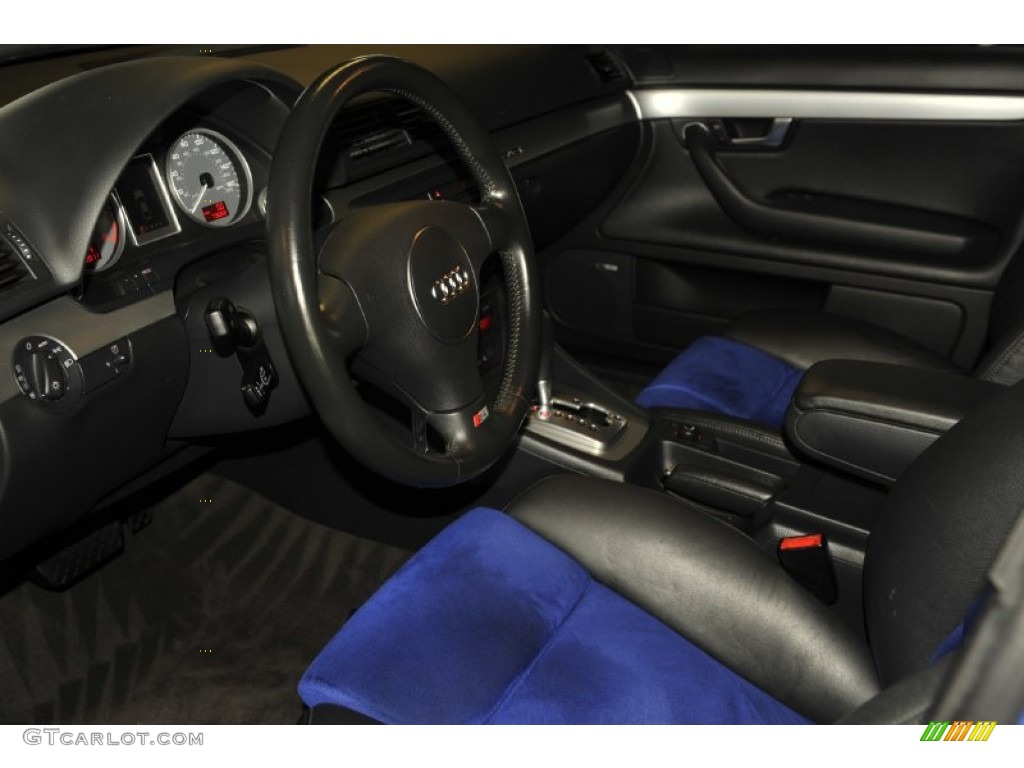 Black/Blue Interior 2004 Audi S4 4.2 quattro Sedan Photo #52421844