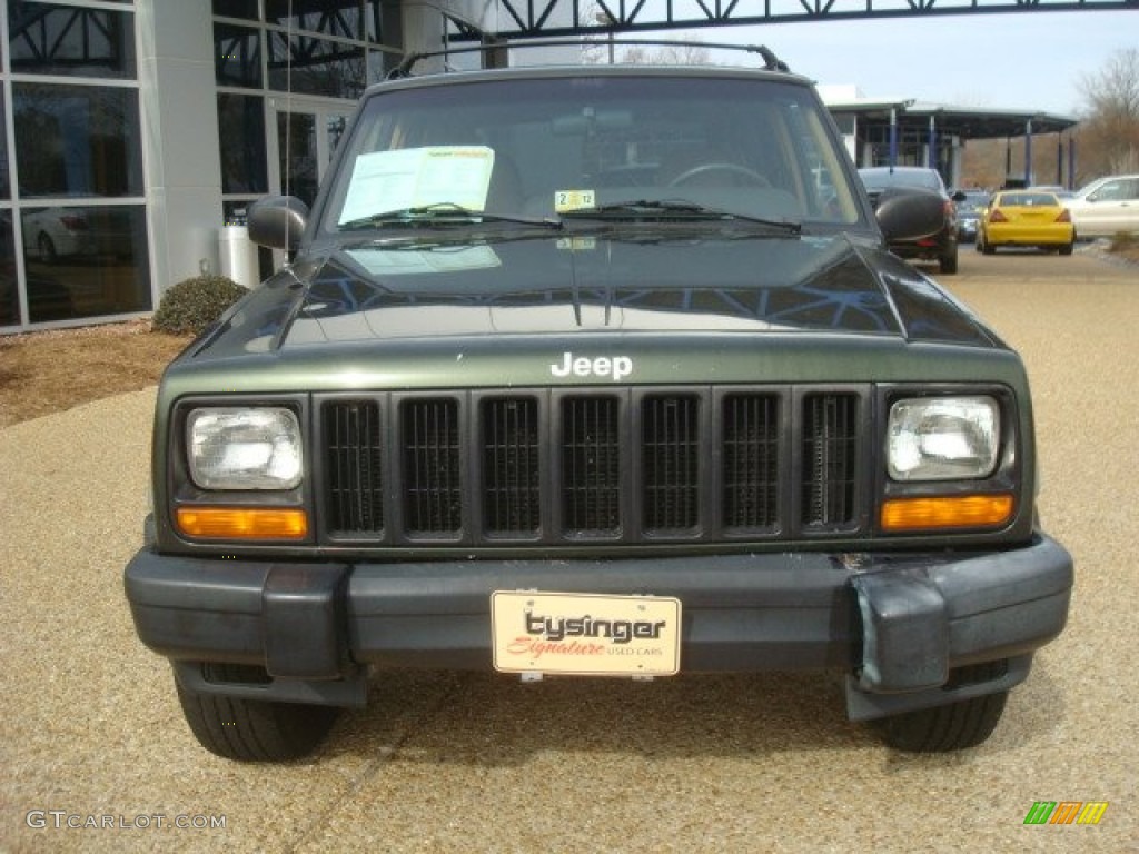 1998 Cherokee Sport 4x4 - Emerald Green Pearl / Saddle photo #8