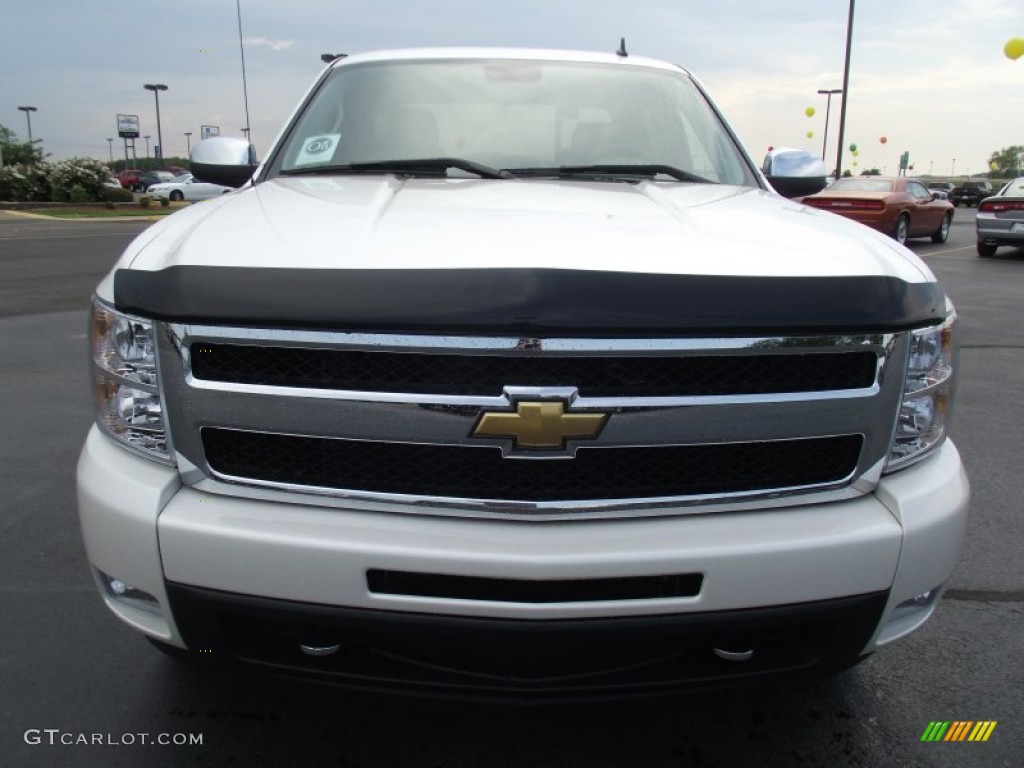 2011 Silverado 1500 LTZ Crew Cab 4x4 - White Diamond Tricoat / Dark Cashmere/Light Cashmere photo #2