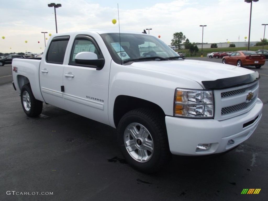 2011 Silverado 1500 LT Crew Cab 4x4 - Summit White / Light Titanium/Ebony photo #3