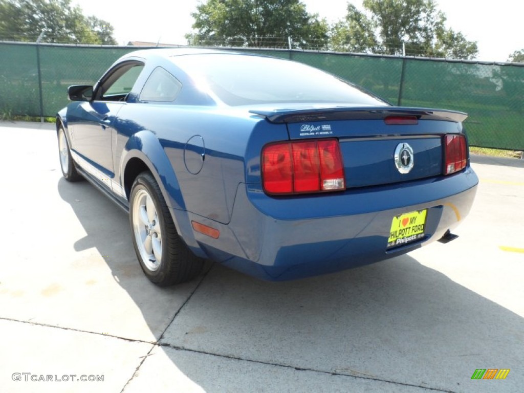 2008 Mustang V6 Deluxe Coupe - Vista Blue Metallic / Light Graphite photo #5