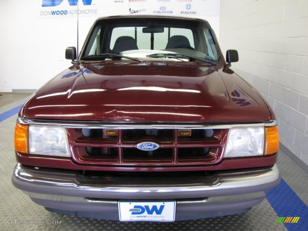 1996 Ranger XLT Regular Cab - Medium Berry Pearl Metallic / Gray photo #7