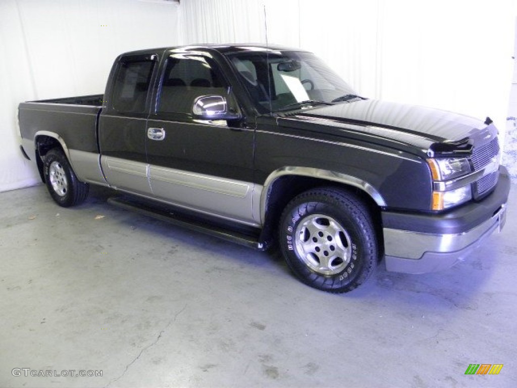 2004 Silverado 1500 LS Extended Cab - Dark Gray Metallic / Dark Charcoal photo #1