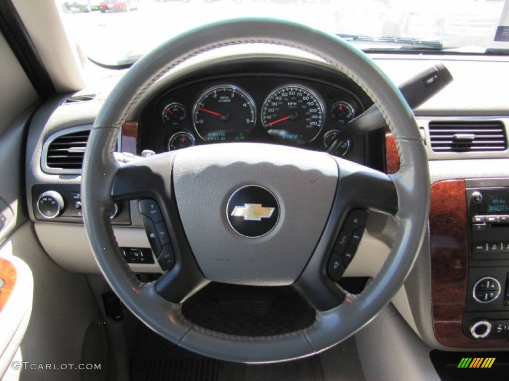 2009 Chevrolet Silverado 3500HD LTZ Crew Cab 4x4 Light Titanium/Dark Titanium Steering Wheel Photo #52429104