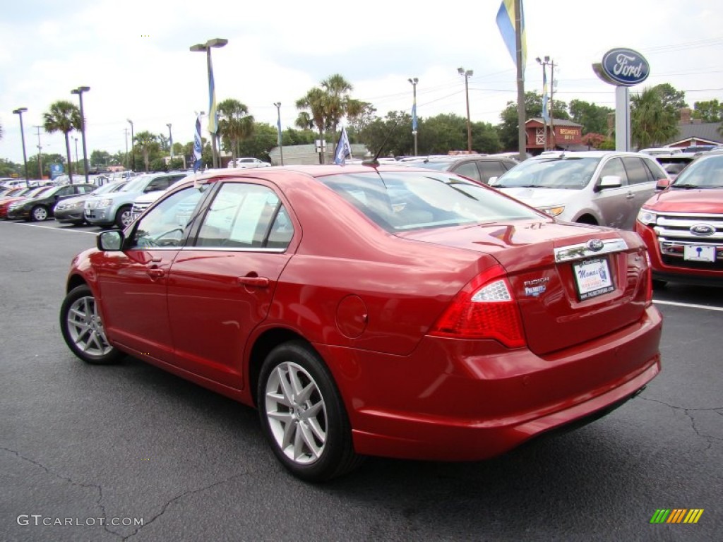 2010 Fusion SEL - Sangria Red Metallic / Camel photo #35