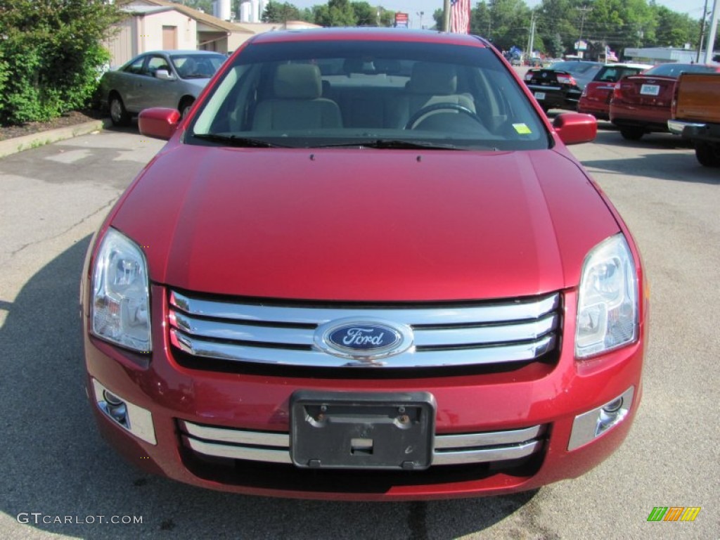 2006 Fusion SEL V6 - Redfire Metallic / Medium Light Stone photo #20