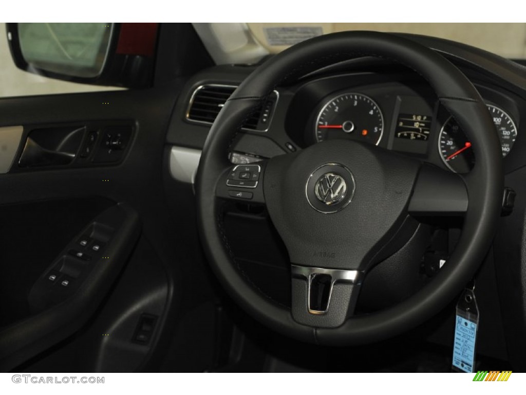2012 Jetta TDI Sedan - Tornado Red / Titan Black photo #16