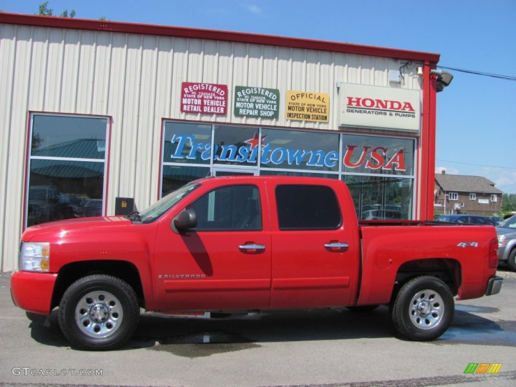 2007 Silverado 1500 LT Crew Cab 4x4 - Victory Red / Ebony Black photo #5