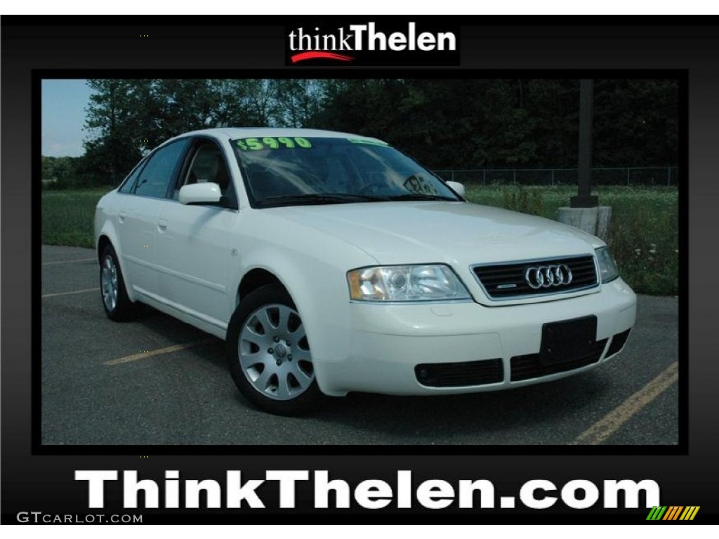 1999 A6 2.8 quattro Sedan - Casablanca White / Melange Beige photo #1