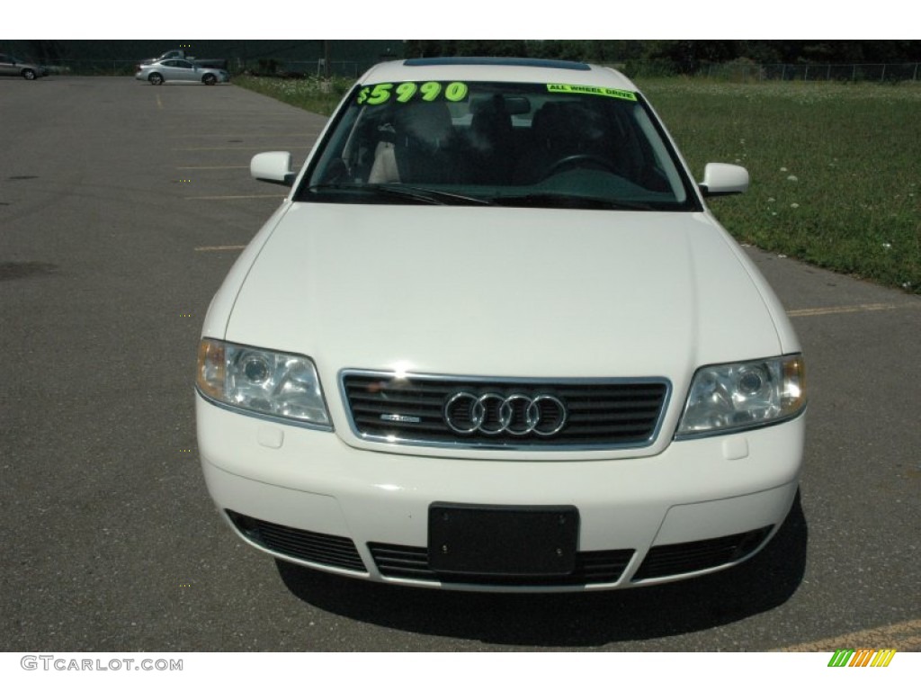 1999 A6 2.8 quattro Sedan - Casablanca White / Melange Beige photo #2
