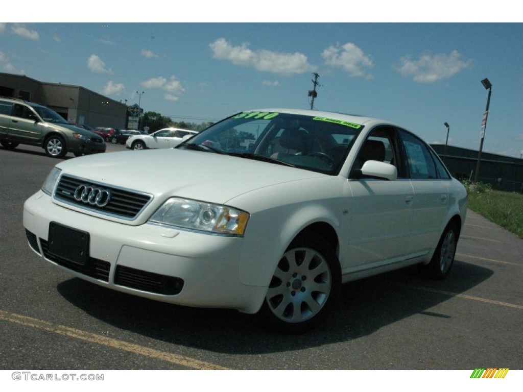 1999 A6 2.8 quattro Sedan - Casablanca White / Melange Beige photo #3