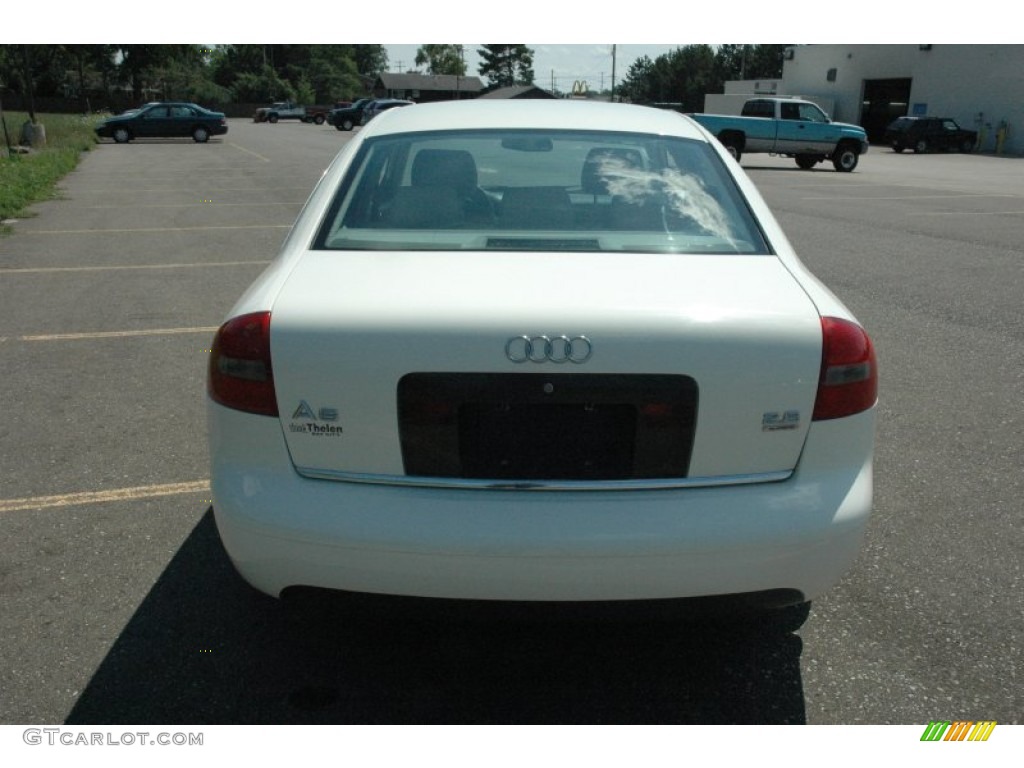 1999 A6 2.8 quattro Sedan - Casablanca White / Melange Beige photo #5